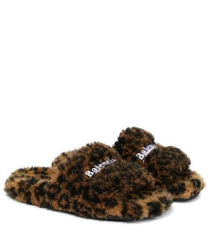 BB FUR SLIDES - LEOPARD