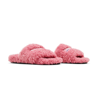 BB FUR SLIDES - PINK