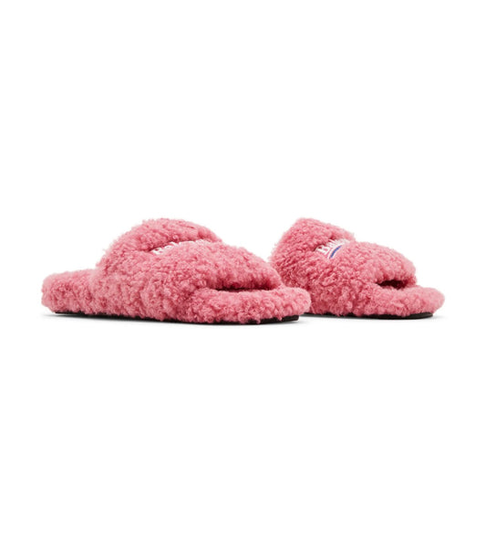 BB FUR SLIDES - PINK