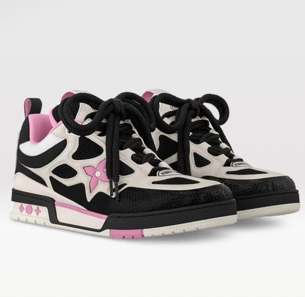 LV SKATE SNEAKERS - BLACK & PINK