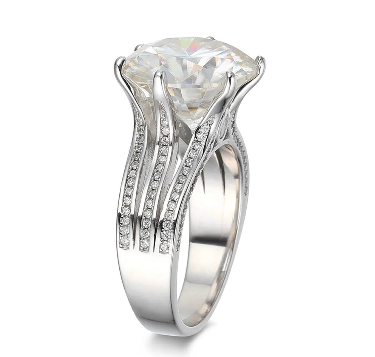 10 CT Moissanite Ring