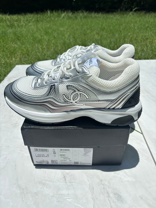 On Hand - CH*NEL SNEAKERS - SILVER